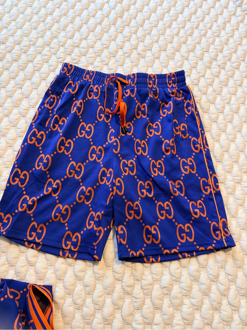 Gucci Blue and Orange GG Logo Polo - Picture 4 of 5